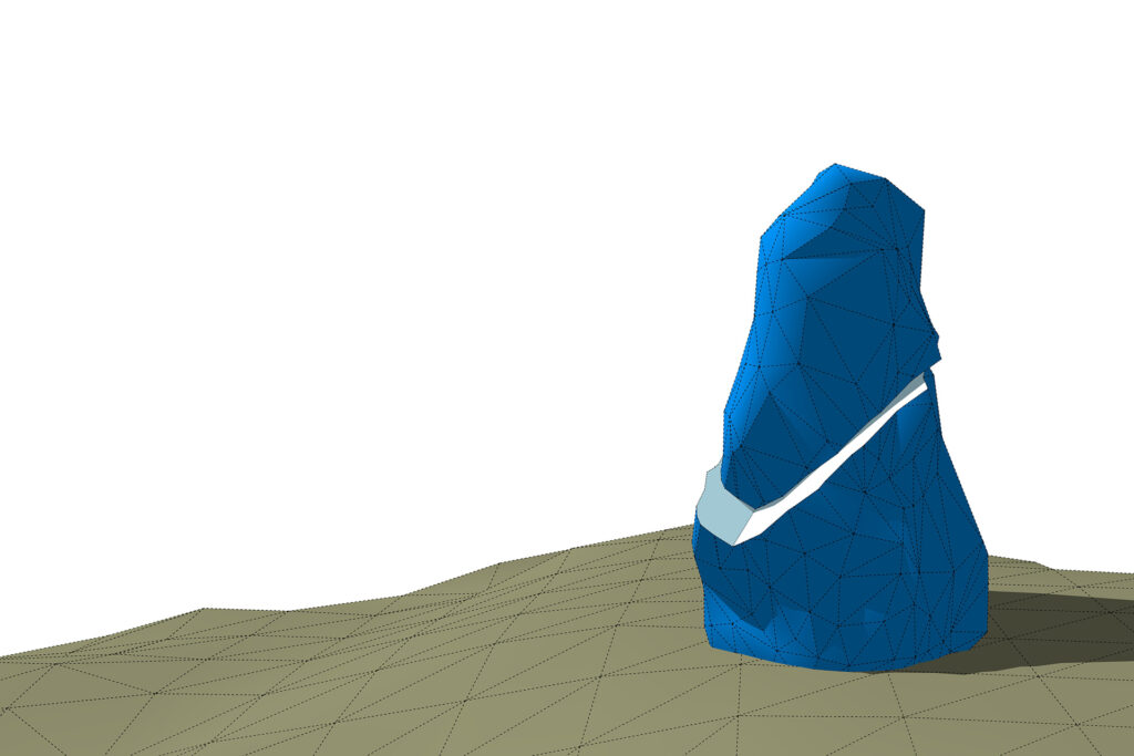 V-Cut Standing Boulder